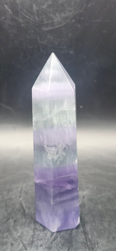 Green,blue purple florite tower!! 3.5 inches, 3.1 ounces