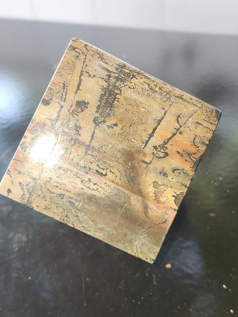 Dendritic jasper balancing cube! 1.5 pounds, 60.6mm by 61.2mm