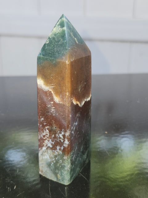 Ocean jasper tower! 3.5 inches, 4 ounces