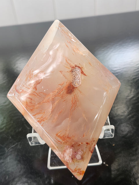 Druzy agate diamond! 5.5 ounces, 4.5 inches tall, 3.3 wide