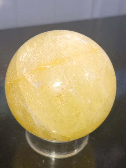 Citrine sphere! 15 ounces, 67mm, 2.6 inches