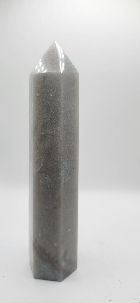 Blue and gray aventurine tower 10 ounces, 6 inches