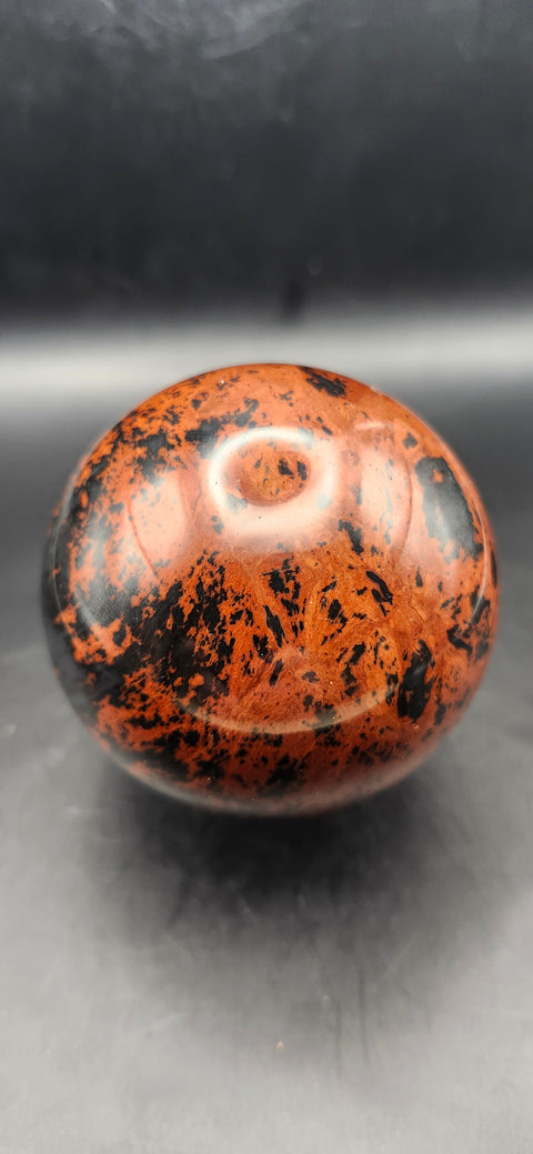Red obsidian sphere! 11.5 ounces, 65mm, 2.55 inches