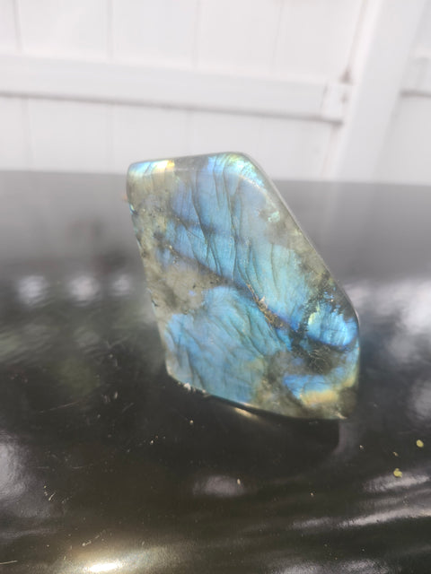 Labradorite free form! 12.8 ounces, 4 inches wide, 3 inches tall