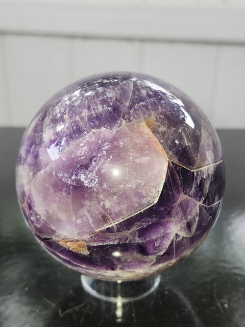 Dream amethyst sphere! 75.8mm, 2.98 inches, 1.5 pounds
