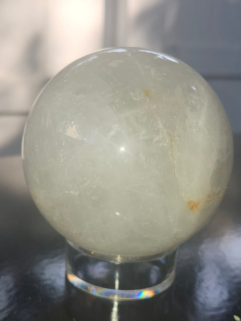 Clear quartz sphere! 1.7 pounds, 77mm, 3 inches