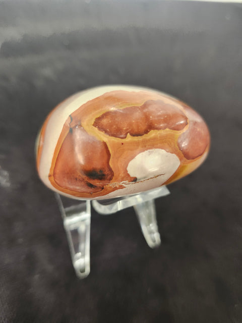 Polychrome jasper palm stone 6.5 ounces, 2.75 inches