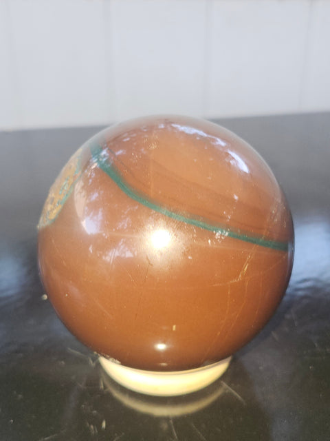 Ocean jasper sphere! 72mm, 2.83 inches, 1.1 pounds