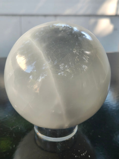 Selenite sphere! 2.3 pounds, 90mm, 3.57 inches