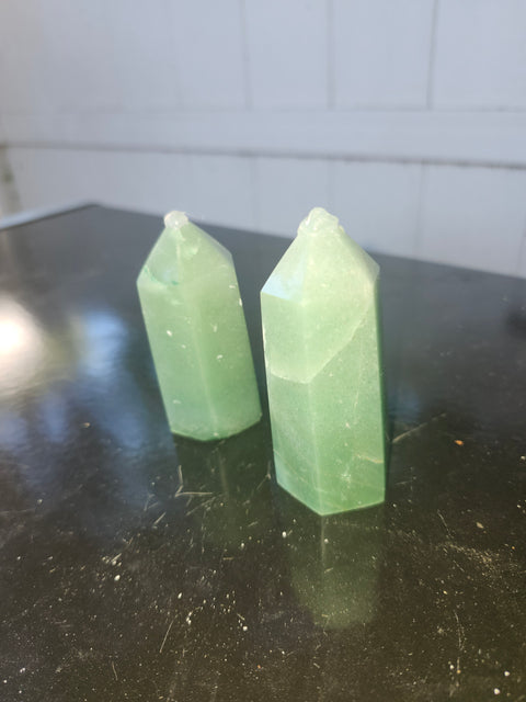 Green aventurine tower! 3.8 ounces, 2.75 inches tall