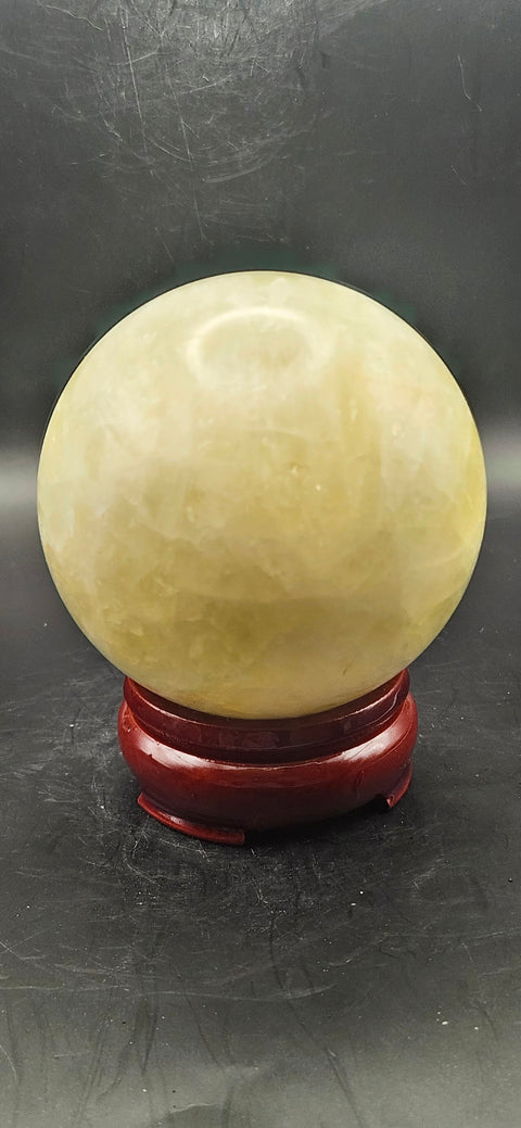Citrine sphere! 76.1mm, 2.9 inches, 1.4 pounds