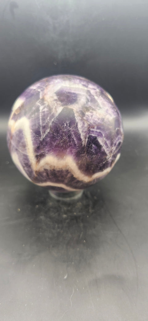 Dream amethyst sphere! 87.6mm, 3.44 inches, 2.2 pounds