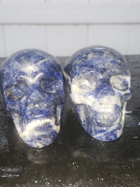 Sodalite skull!! 1 pound, 3.6 inches long, 2.7 tall, 2.3 wide