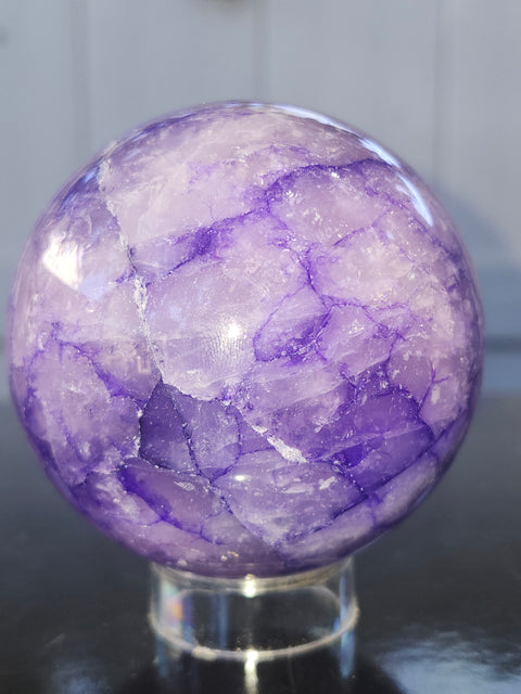 Purple crackle quartz! 69mm, 2.74 inches, 1.1 pounds