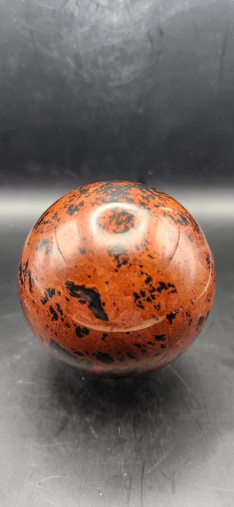 Red obsidian sphere! 11.5 ounces, 65mm, 2.55 inches