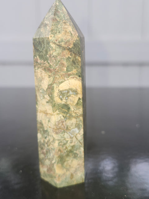 Rainforest rhyolite tower! 2.2 ounces, 3.1 inches