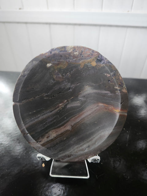1 pound, 4.25 inch green jasper bowl