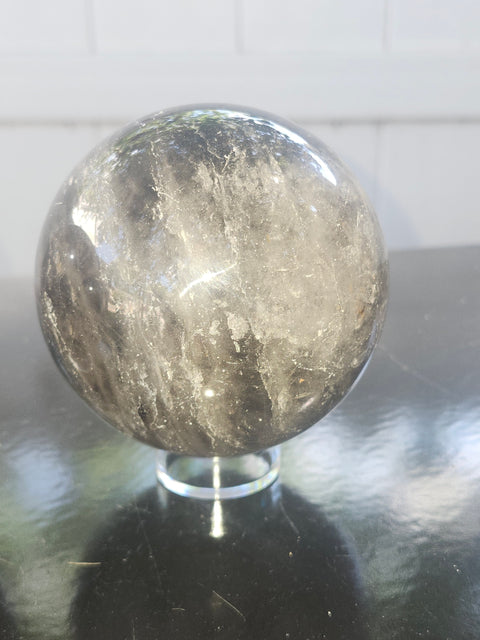 Smoky quartz sphere! 1.9 pounds, 79mm, 3.1 inches