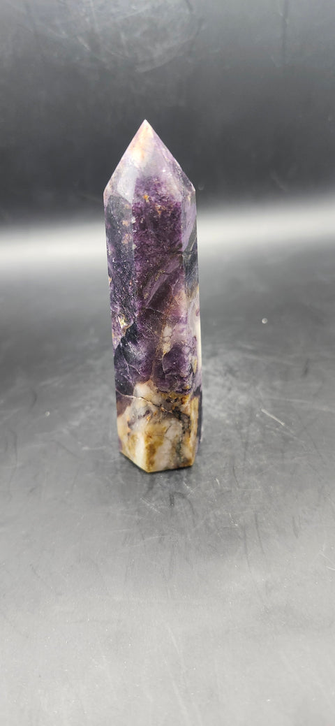 Purple opalized fluorite tower! 2.8 ounces, 3.5 inches