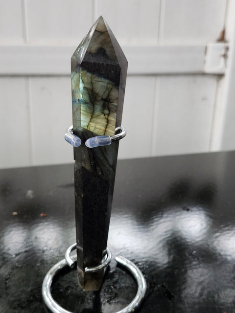 Labradorite scepter! 4.6 ounces, 144mm, 5.6 inches