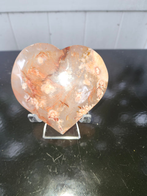 Druzy agate heart! 7 ounces, 3.5 inches