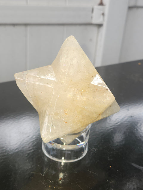 Ferruginous quartz mercaba! 2.5 inch by 2.4 inch, 1 pound
