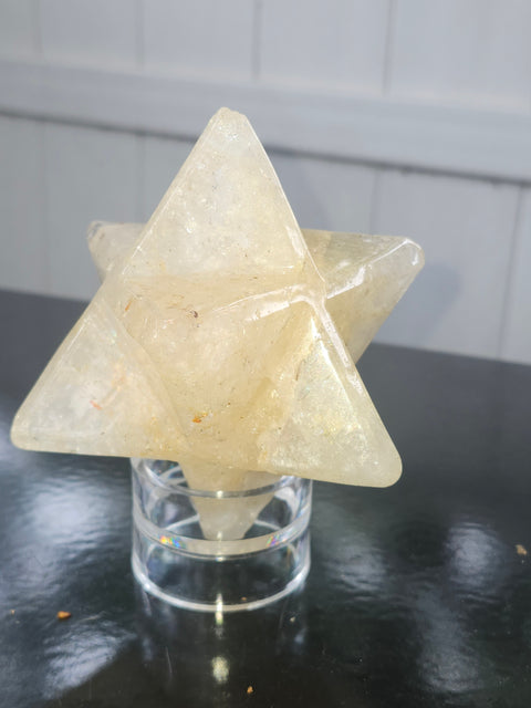 Ferruginous quartz mercaba! 2.5 inch by 2.4 inch, 1 pound