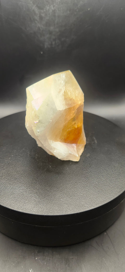 Angel aura citrine polished top point! 7 ounces