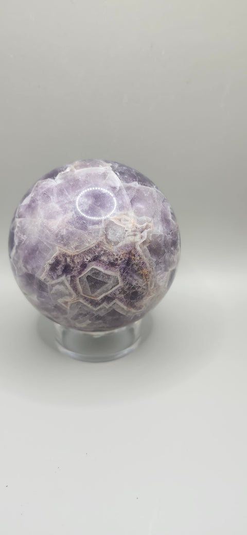 Dream amethyst sphere! 76mm, 3 inches, 1.6 pounds