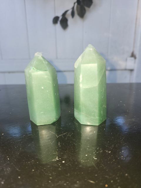 Green aventurine tower! 3.8 ounces, 2.75 inches tall