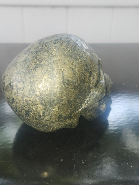 Pyrite skull! 1.7 pounds, 3.6 inches long, 3 tall, 2.2 wide