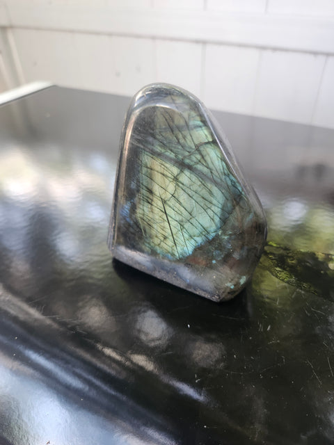Labradorite free form! 3.42 inches tall, 2.85 inches wide, 1.2 pound