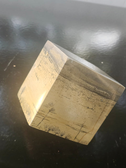 Dendritic jasper balancing cube! 1.5 pounds, 2.8 by 2.7 inch's