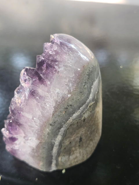 Amethyst cut base free form! 1.1 pound, 3.1 inches, 2.8 wide