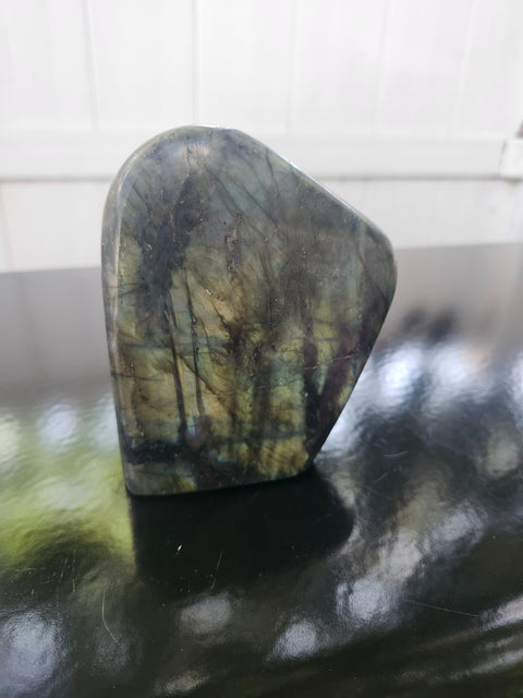 Labradorite free form! 3.89 inches tall, 3.32 inch wide, 1.3 pound