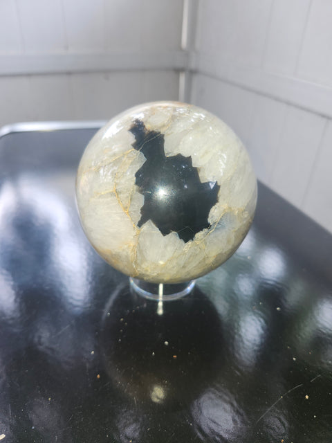 3.1 pound,97.7 mm, 3.84 inch druzy agate sphere