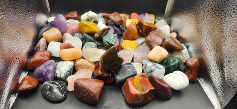 2 pounds tumbled gemstones!! Huge assortment in each bag!!
