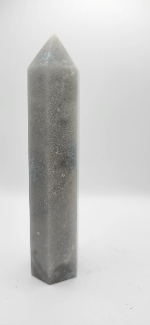 Blue and gray aventurine tower 10 ounces, 6 inches