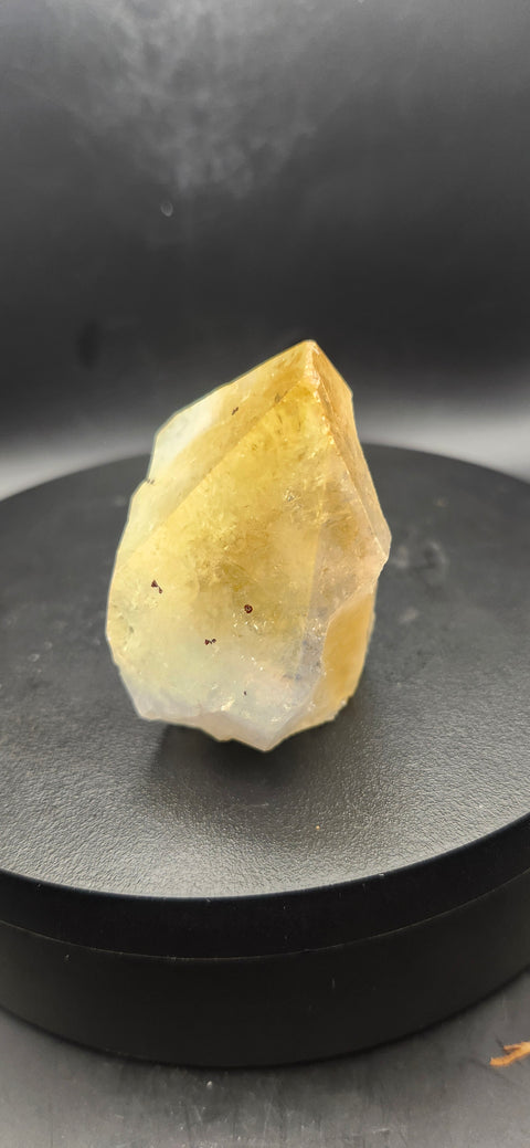 Angel aura citrine polished top point! 3 ounces.