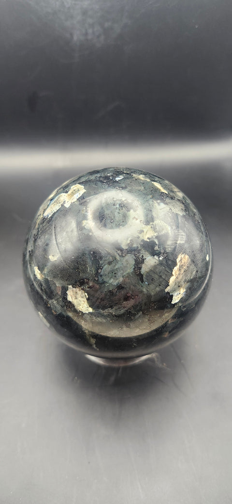 Larvikite sphere! 1.8 pounds, 78mm, 3 inches