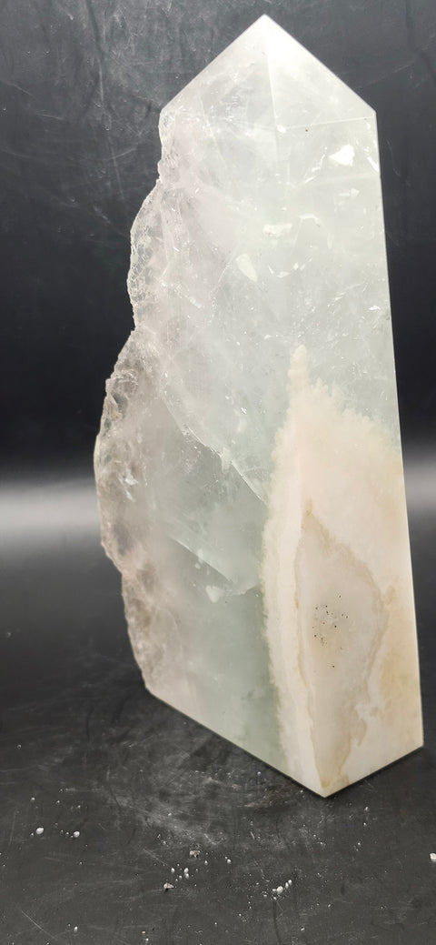 Druzy florite free form tower! 1.7 pounds, 6 inches tall, 3 inches wide
