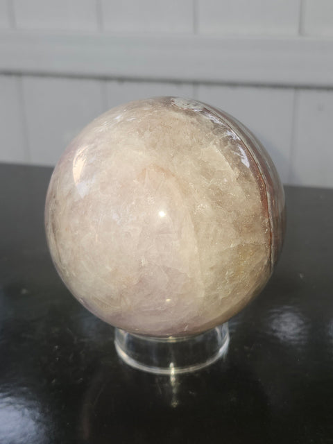 Amethyst lace agate sphere! 1.15 pounds, 85mm, 3.3 inches