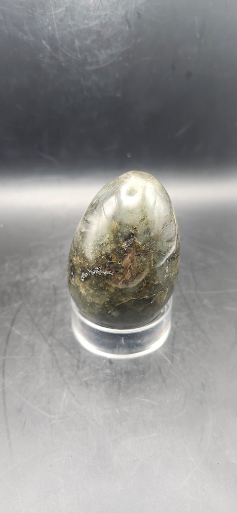 Labradorite egg! 7 ounces, 3 inches!