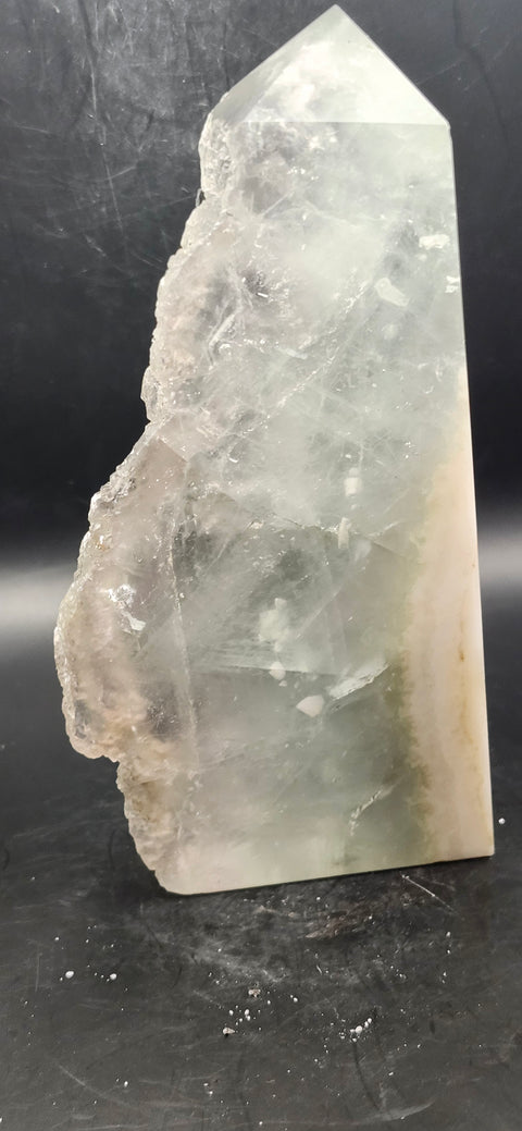 Druzy florite free form tower! 1.7 pounds, 6 inches tall, 3 inches wide