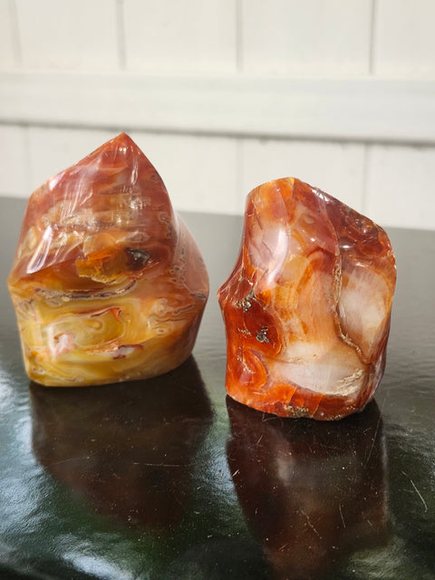 Carnelian agate flame tower mini!! 4 ounces, 2.75 inches