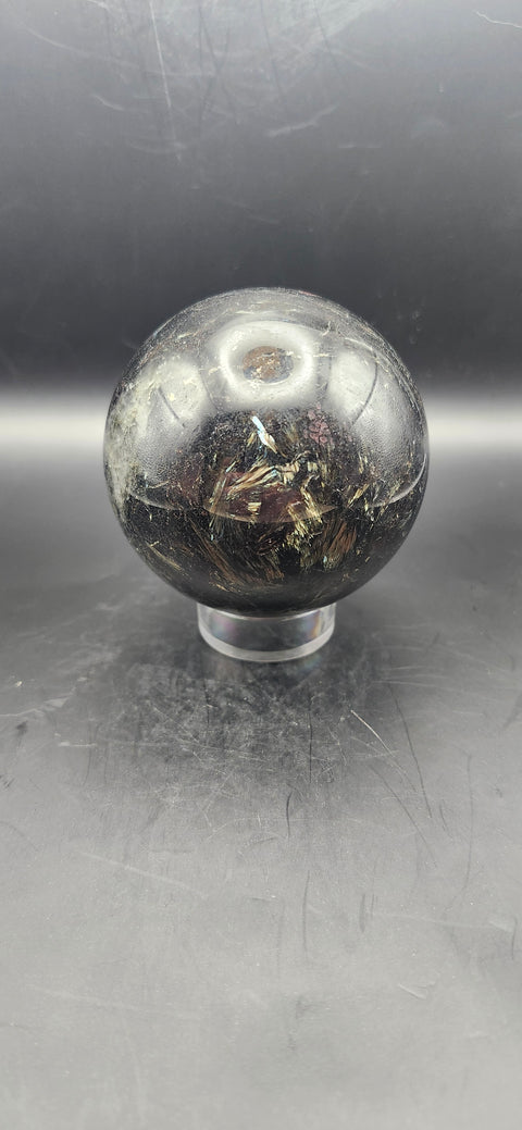 Afrvedsonite sphere. 65.3mm, 2.57 Inches, 1.1 pounds