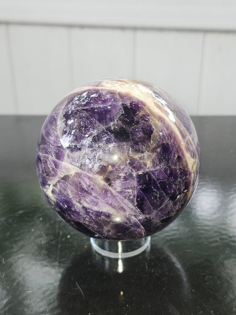 Dream amethyst sphere! 77.9mm, 3.06 inches, 1.7 pounds