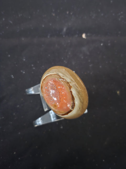 5 ounce, 2.75 inch polychrome jasper palm stone