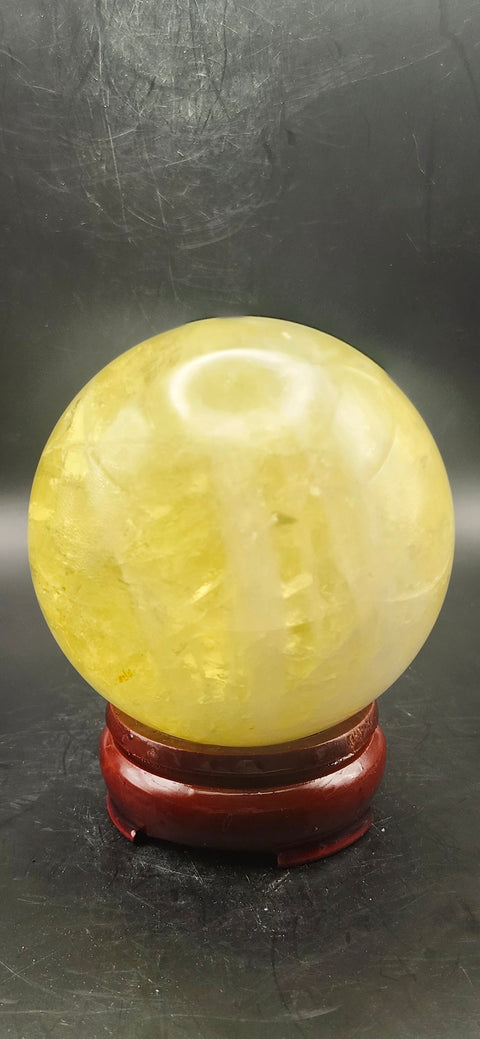 Citrine sphere! 76mm, 2.99 inches, 1.5 pounds