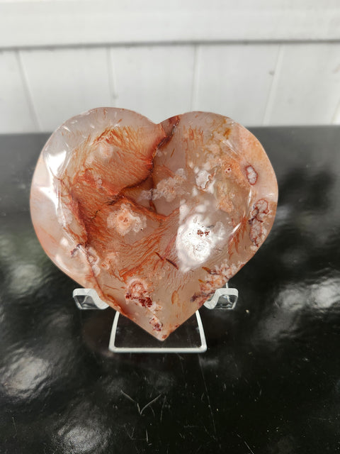 Druzy agate heart! 7 ounces, 3.5 inches